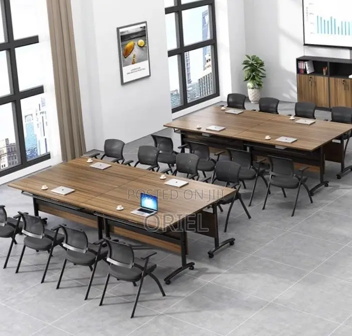 1.4M Foldable Training Table : Office Conference Seminar Table