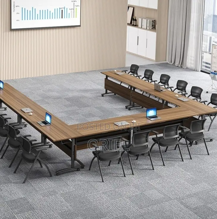 1.4M Foldable Training Table : Office Conference Seminar Table