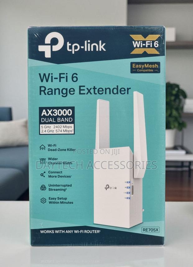 TP-Link RE705X AX3000 WiFi 6 Range Extender 2 × Internal Antennas - main view