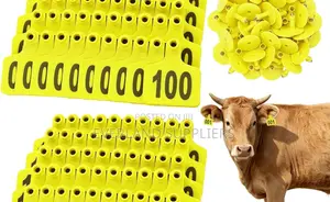 Laser Numbered Farm System Medium Ear Tags for Cattles