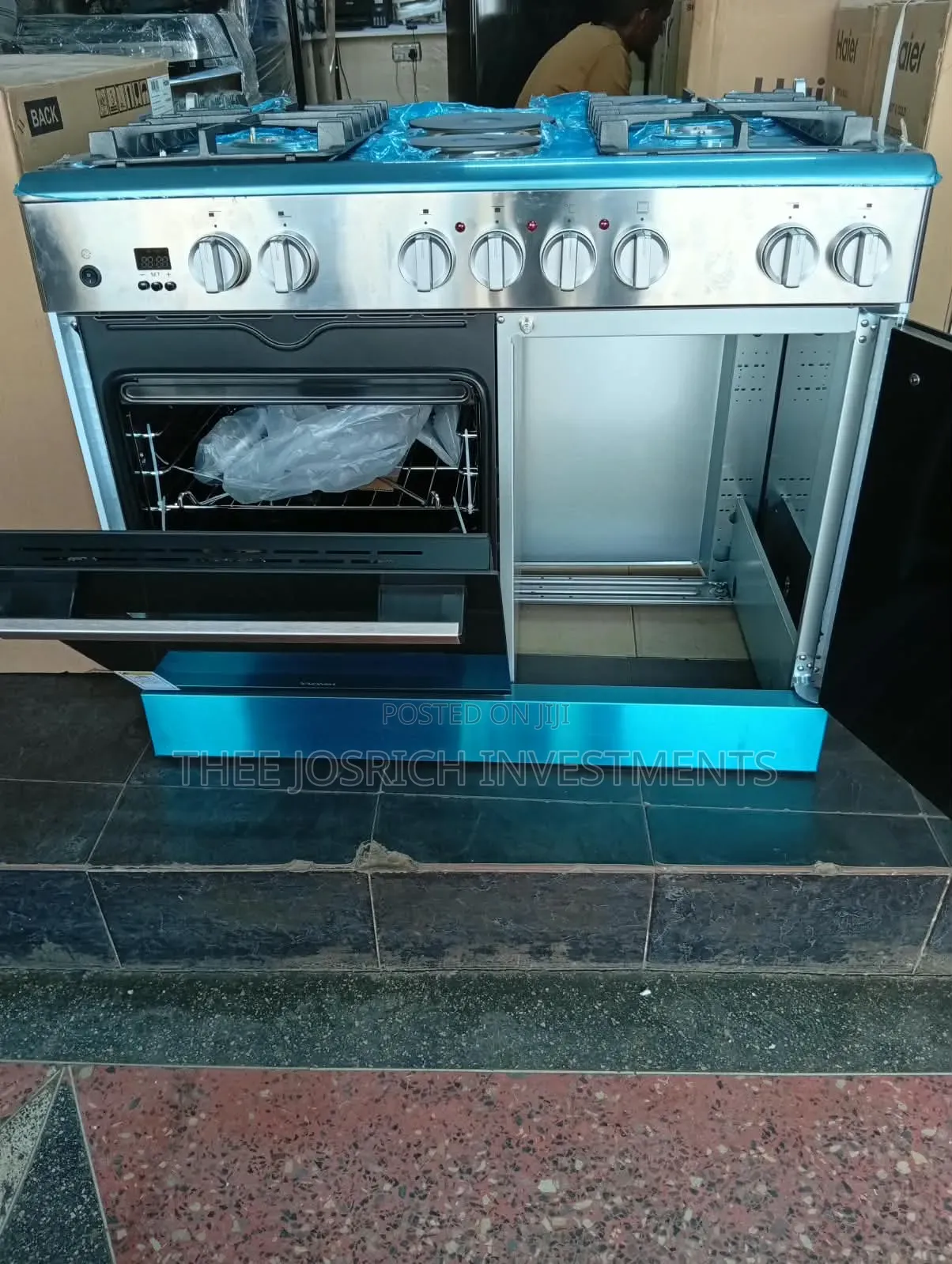 90*60 Haier 4+2 With Gas Compartment ,Wok Burner,gas Sensors,turbo Fan