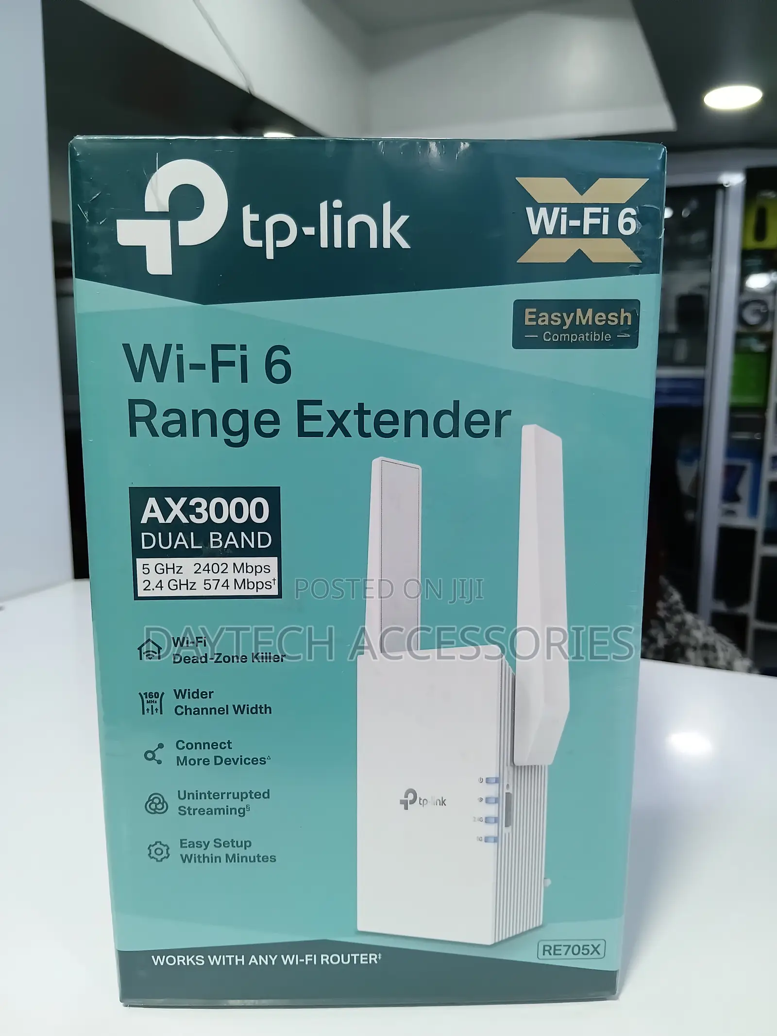 TP-Link AX3000 Dual-Band Wi-Fi 6 Range Extender (RE705X)