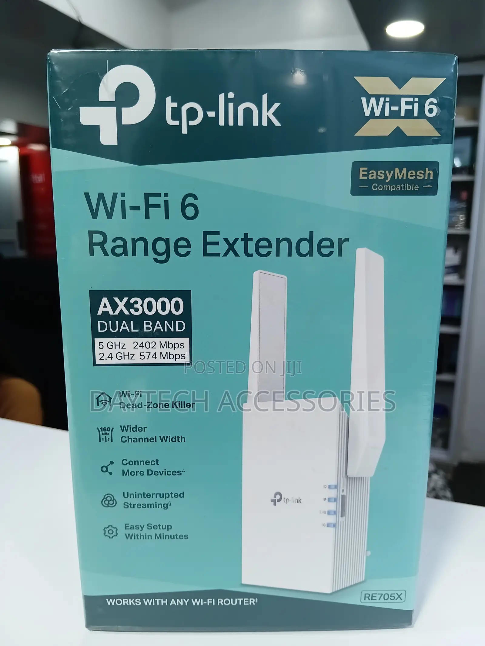 TP-Link AX3000 Dual-Band Wi-Fi 6 Range Extender (RE705X)