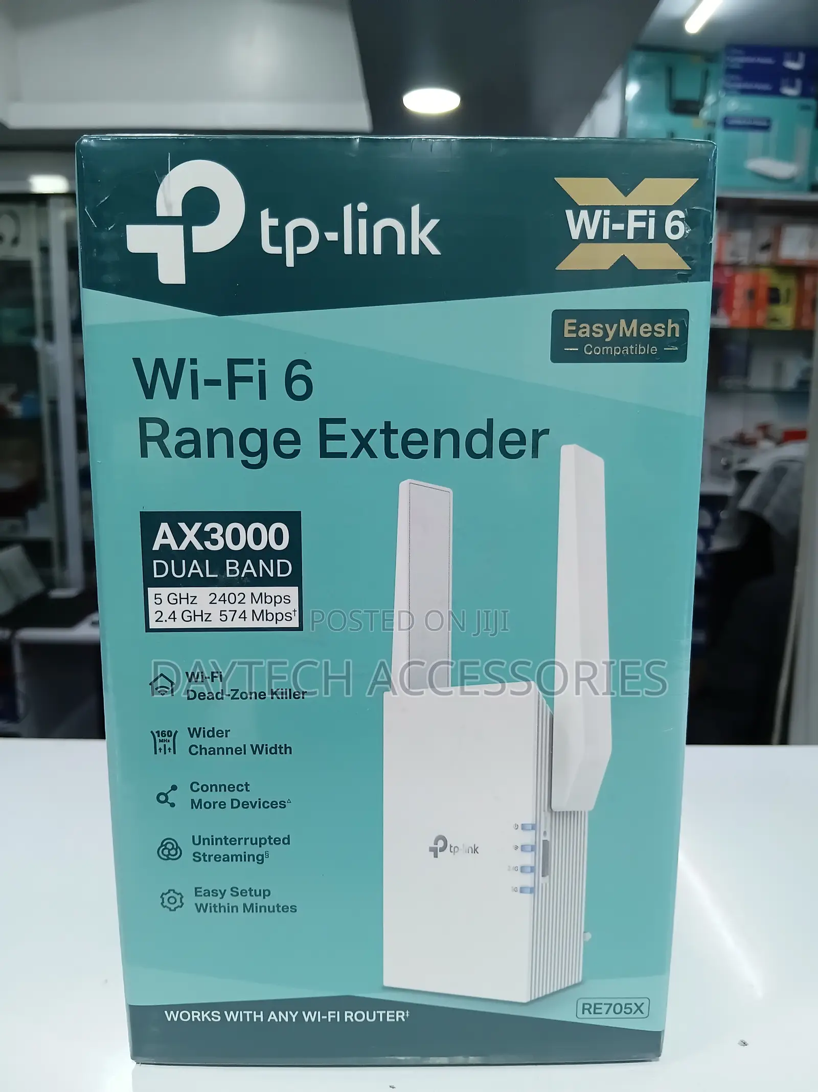 TP-Link AX3000 Dual-Band Wi-Fi 6 Range Extender (RE705X)