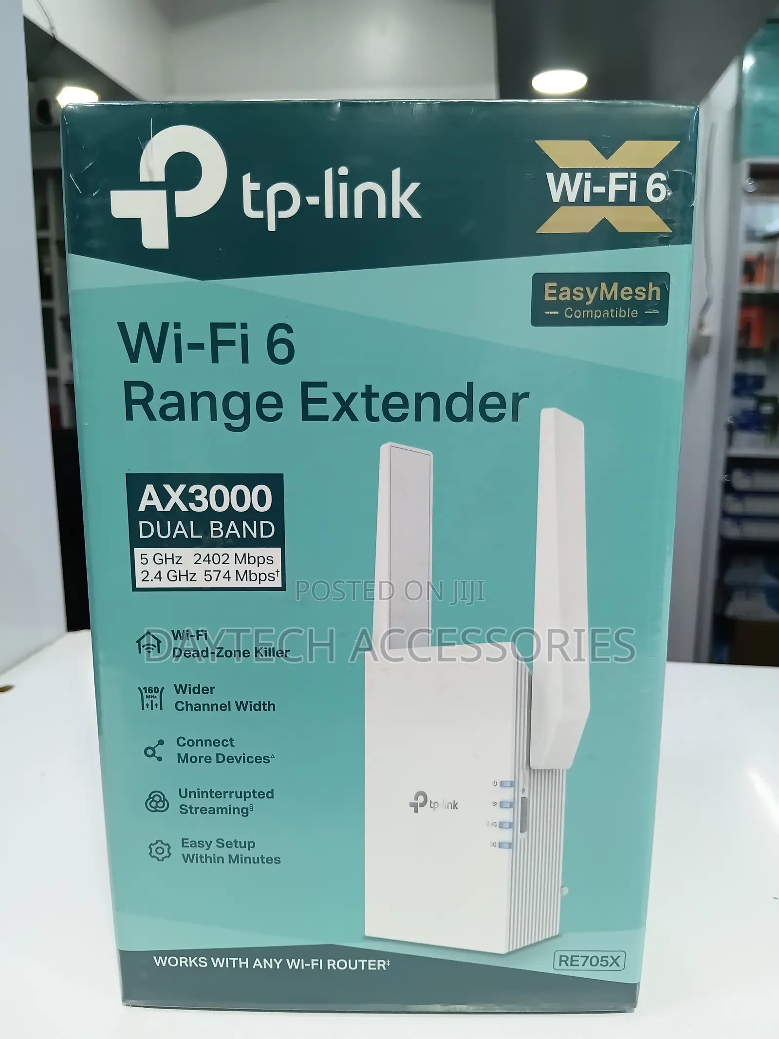 TP-Link RE705X AX3000 Mesh WiFi 6 Dual Band Extender.