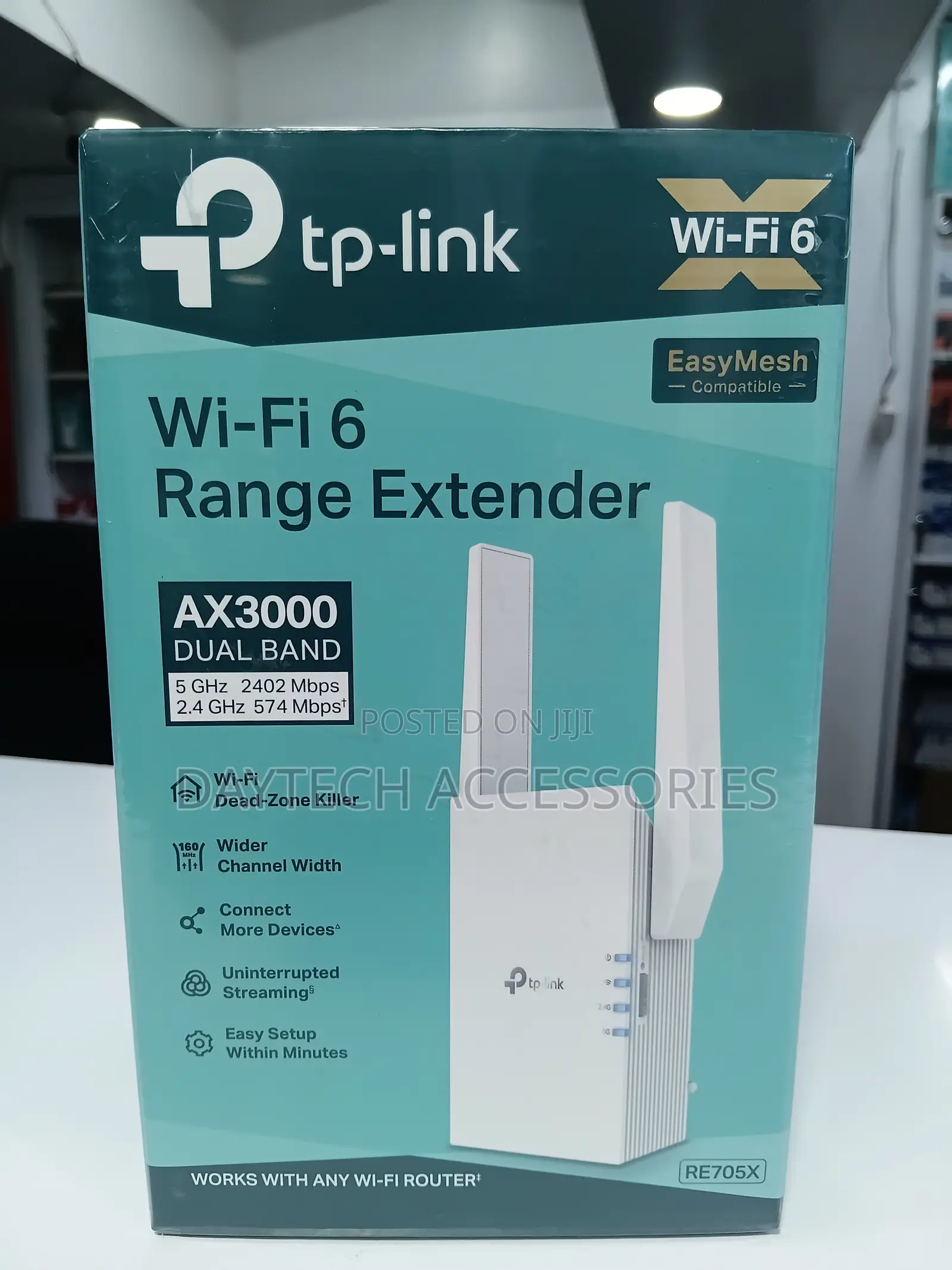 TP-Link RE705X AX3000 Mesh WiFi 6 Dual Band Extender.