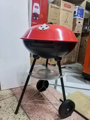 17" Kettle Trolley BBQ Charcoal Grill-Portable Outdoor Grill....