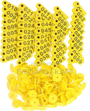 Goats Management Reference Slim Ear Tags - Numbered