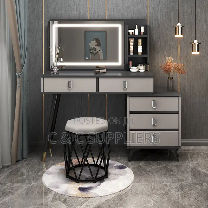 Makeup Vanity Table With Led and Stool