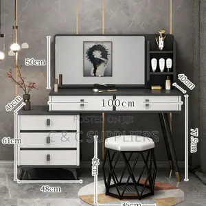 Makeup Vanity Table With Led and Stool