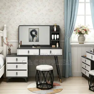 Makeup Vanity Table With Led and Stool