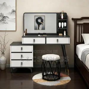 Makeup Vanity Table With Led and Stool