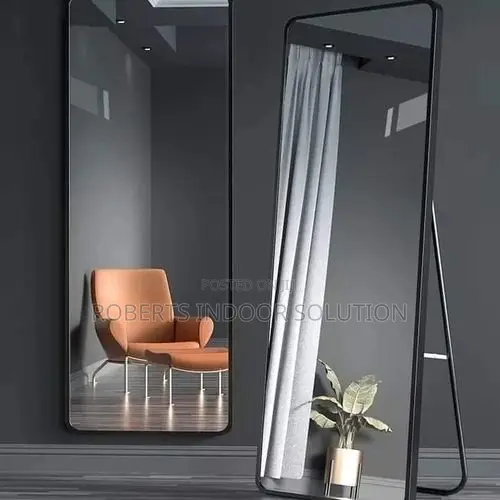 Black Rounded Rectangle Full Length Mirror