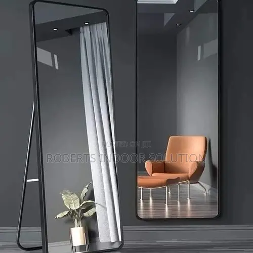 Black Rounded Rectangle Full Length Mirror