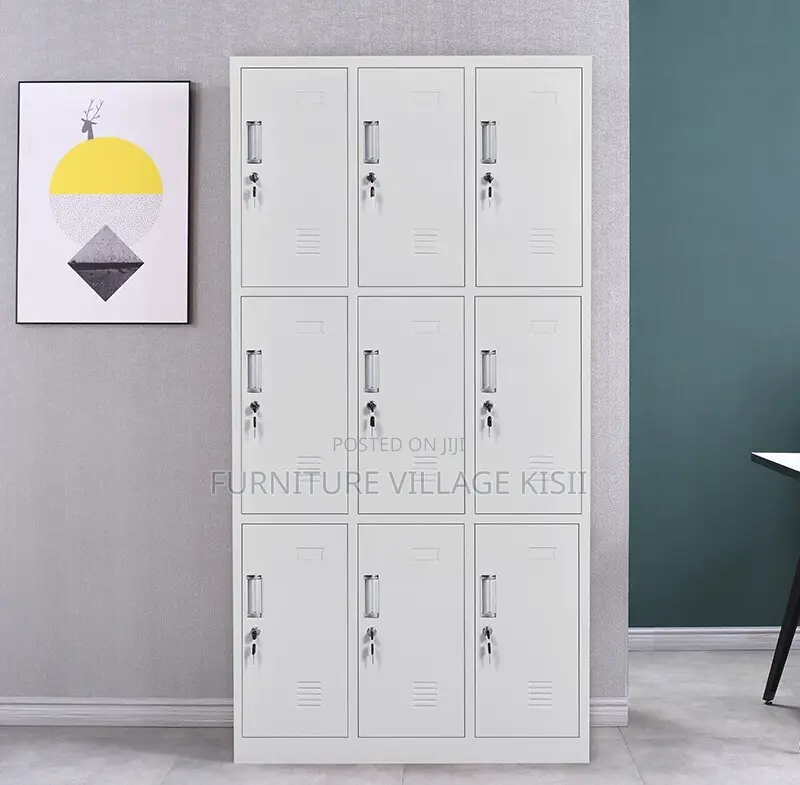 Locker;9-Compartment Steel Storage Cabinet