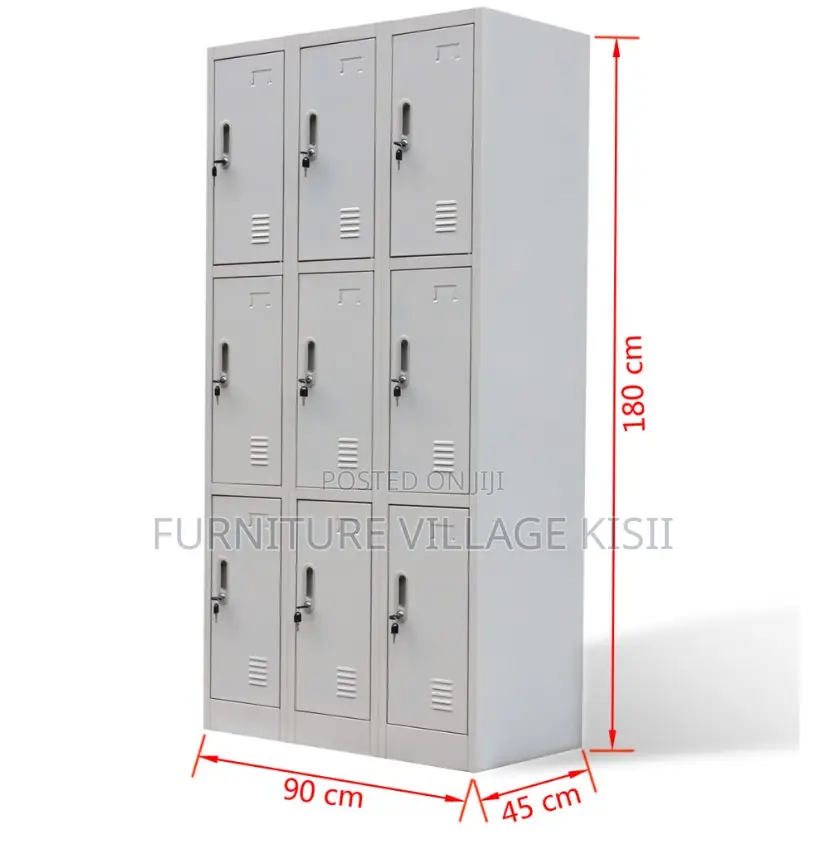Locker;9-Compartment Steel Storage Cabinet
