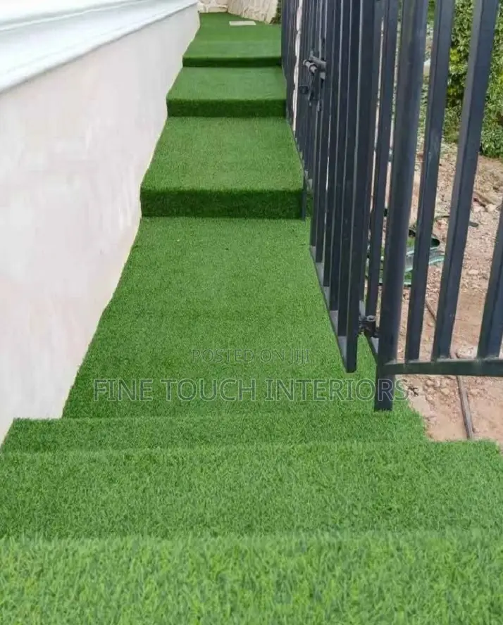 Staircase Green Grass Carpet