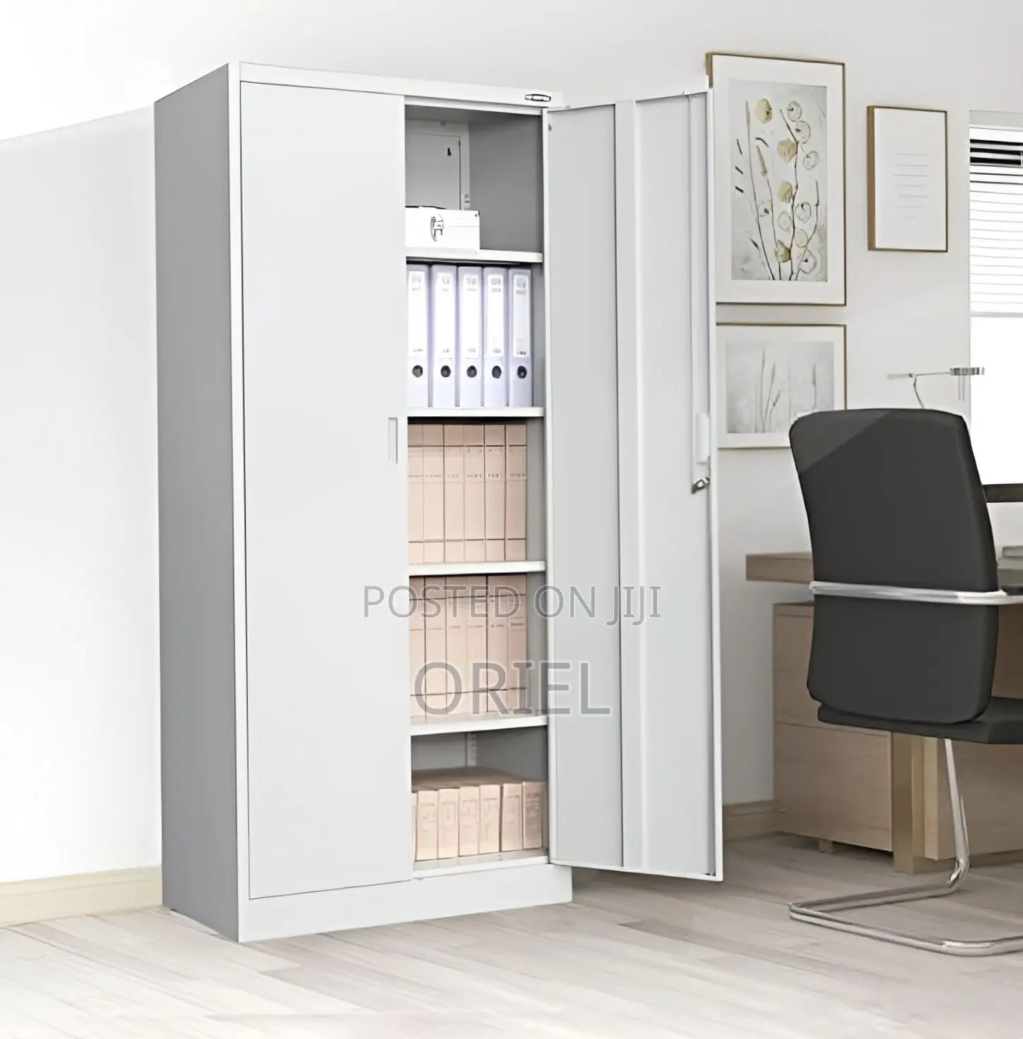 2-Door Office Filing Cabinet : Lockable Steel Filing Cabinet