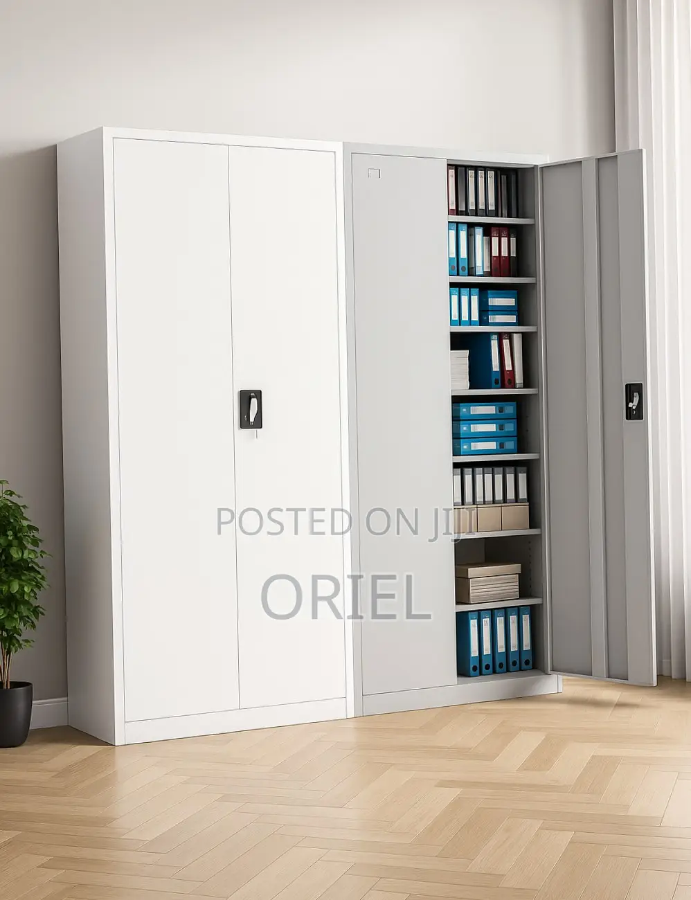 2-Door Office Filing Cabinet : Lockable Steel Filing Cabinet