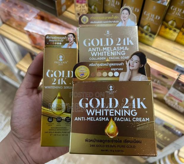 Precious Skin Thailand Gold 24K Anti-Melasma Skincare Combo Set