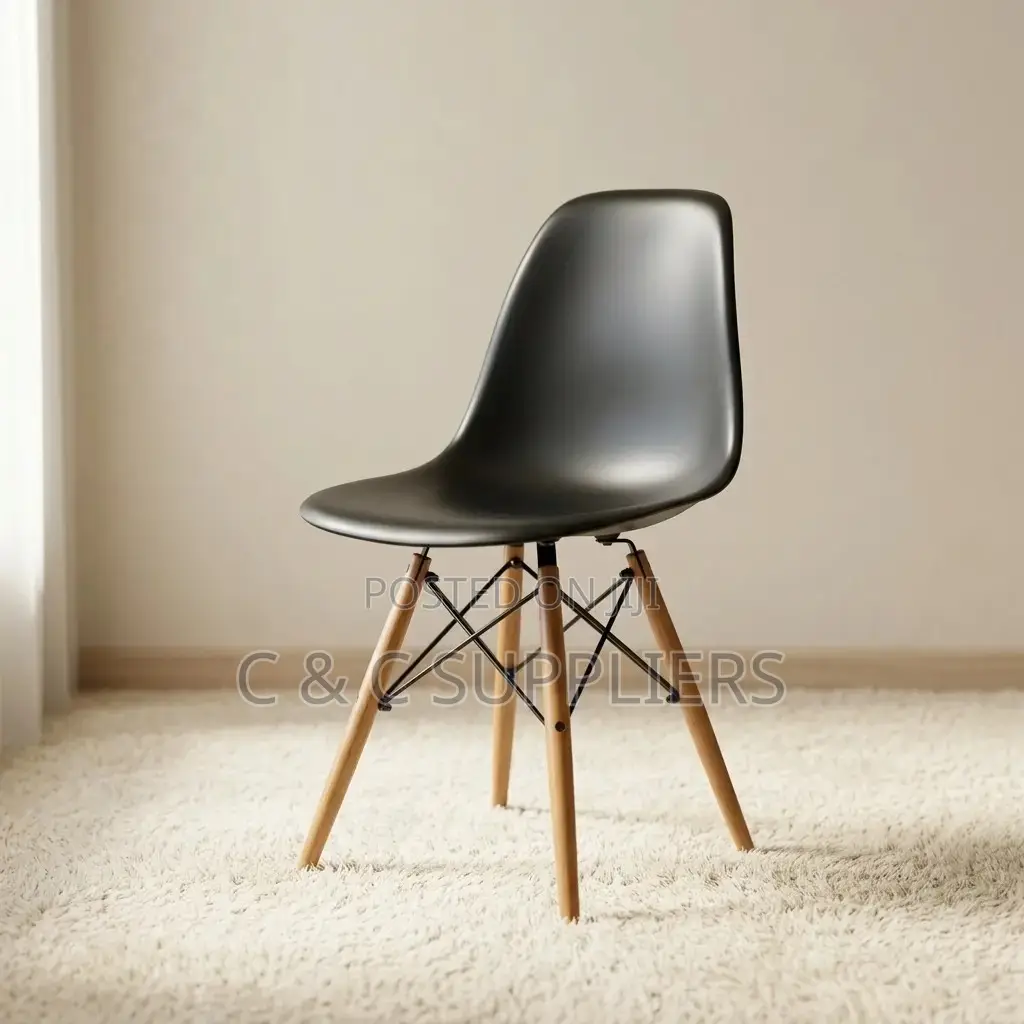 Plastic Armless Eames Dining Seat.