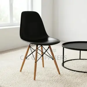 Plastic Armless Eames Dining Seat.