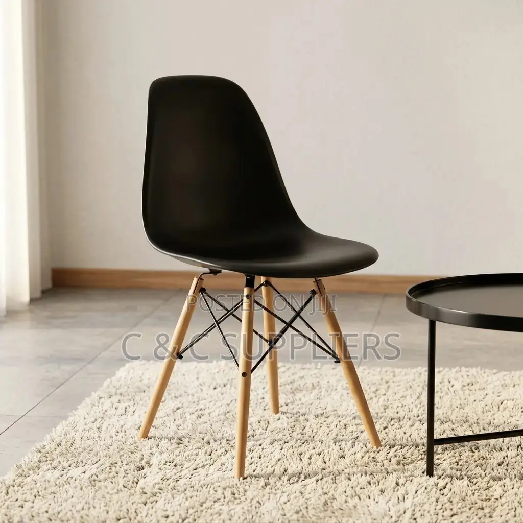 Plastic Armless Eames Dining Seat.