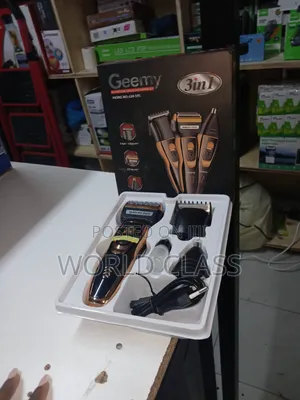 Geemy 3-in-1 Rechargeable Shaver and Trimmer Set (Model GM-595),