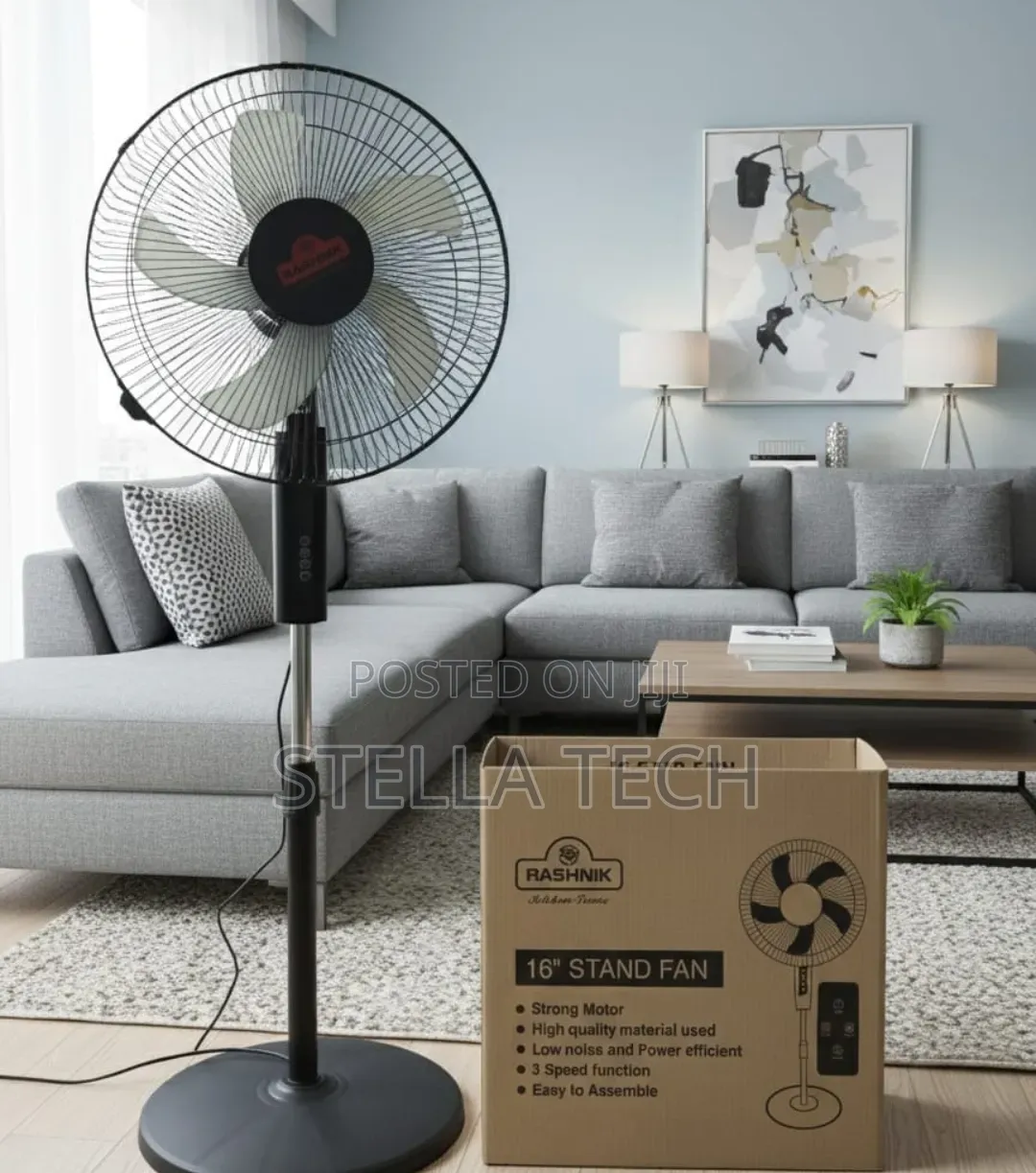 Rashnik Standing Fan With Remote