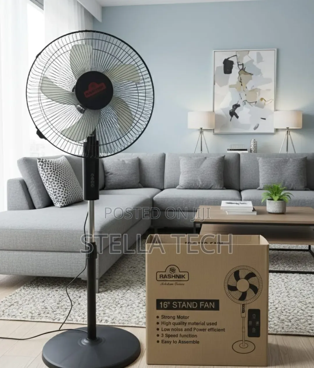 Rashnik Standing Fan With Remote