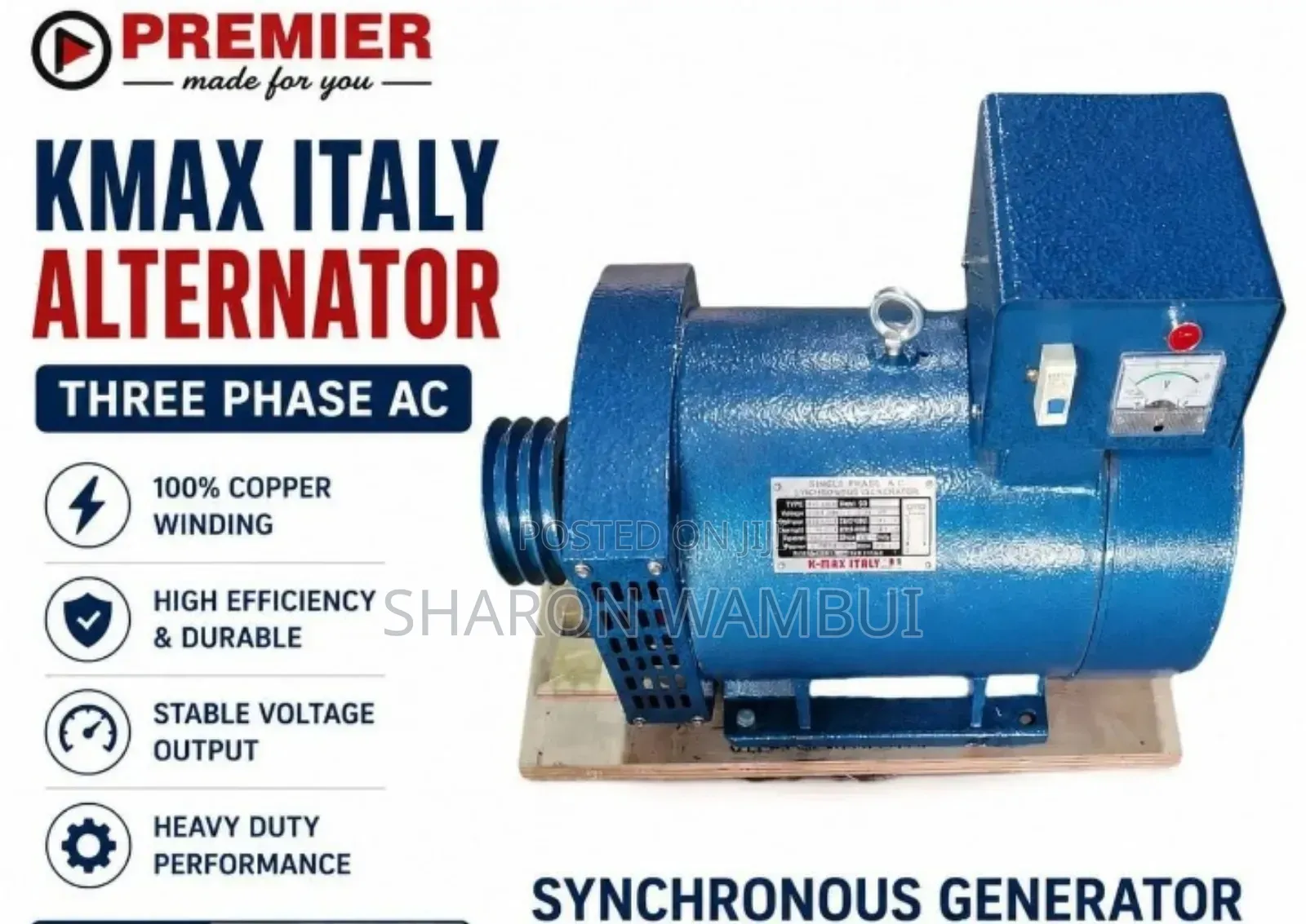 New15Hp K-Max Synchronous Generator /3Phase Synchronous Generator 15Hp