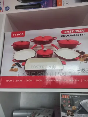 11pcs Enamel Iron Cast Cookware
