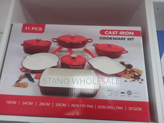 11pcs Cast Iron Cookware