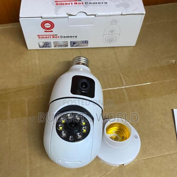 Dual Lens Bulb Camera V380 Pro Quality 360 Degrees Bulb Dual CCTV