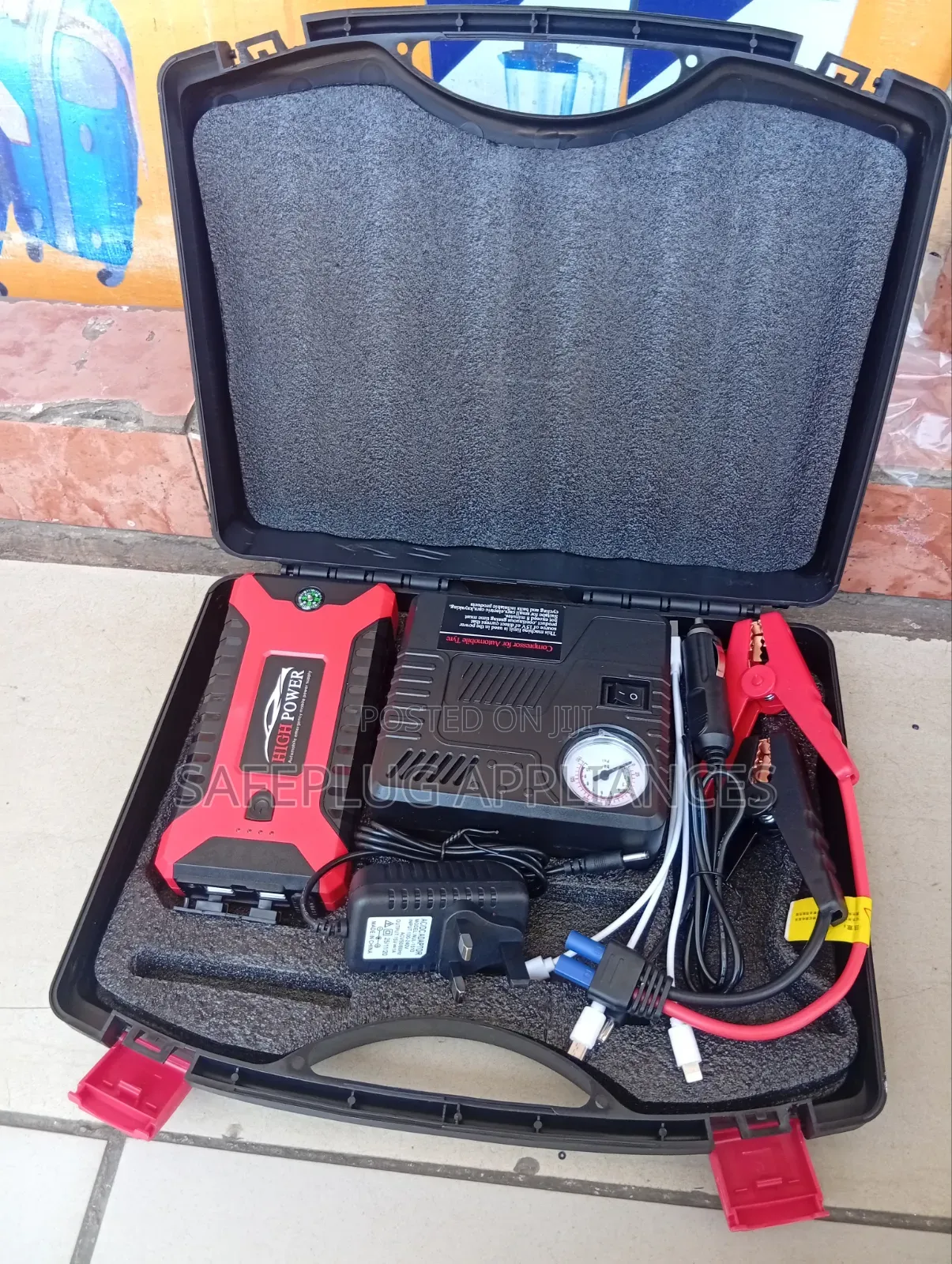 Portable Car Jump Starter Kit –Emergency Battery Booster & Power Bank