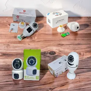 360 Degree View PTZ Rotating Single Dual Lens Wifi Bulb Cameras