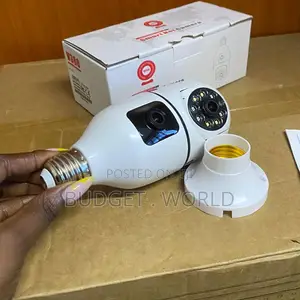 Bulb Camera – 360° Smart Indoor CCTV V380 Pro Dual Lens PTZ