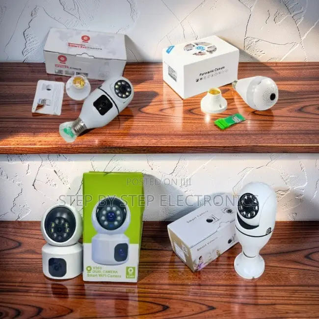 360 Degree View PTZ Rotating Single Dual Lens Wifi Bulb Cameras