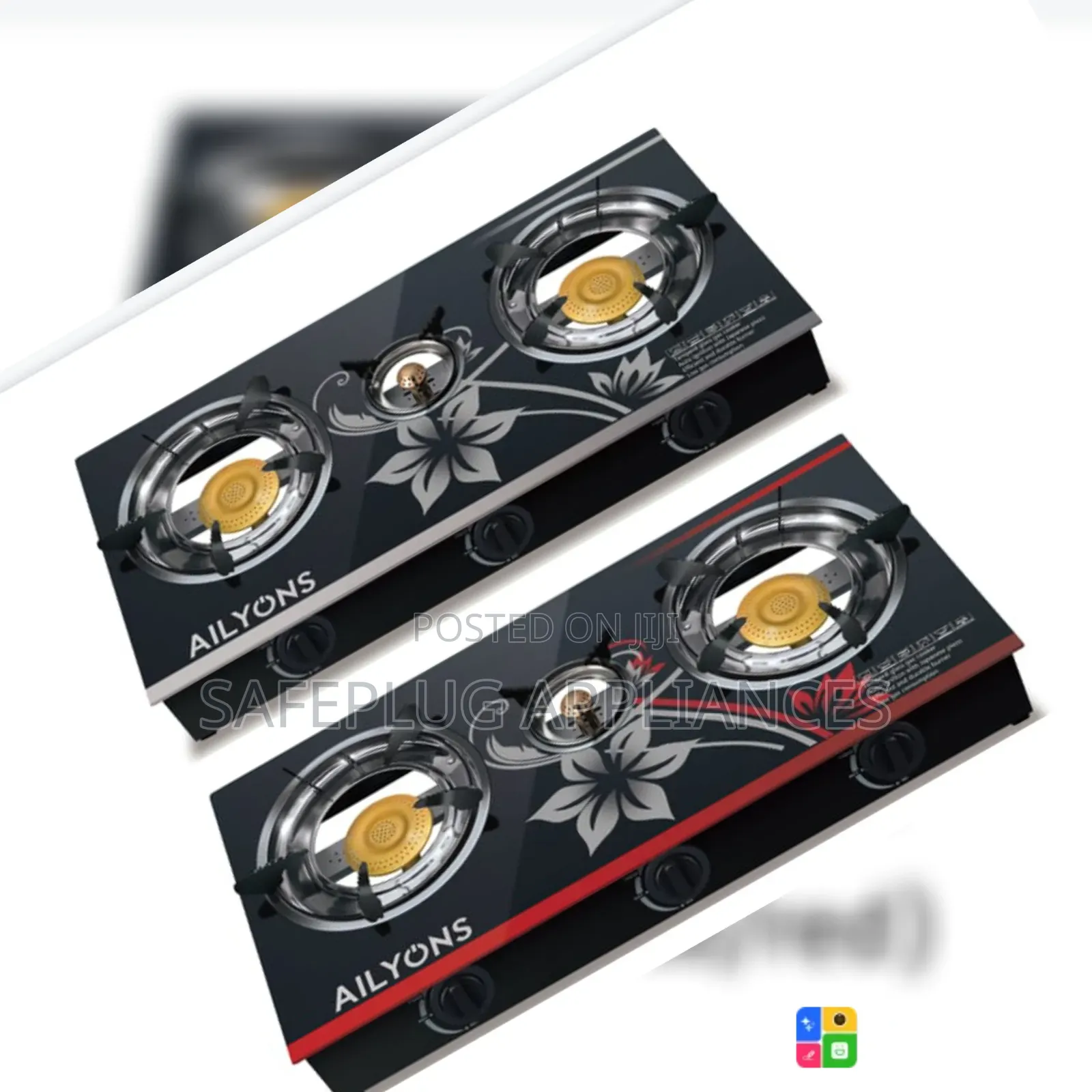 AILYONS 3-Burner Glass Top  Cooker–Stylish & Efficient Kitchen Stove