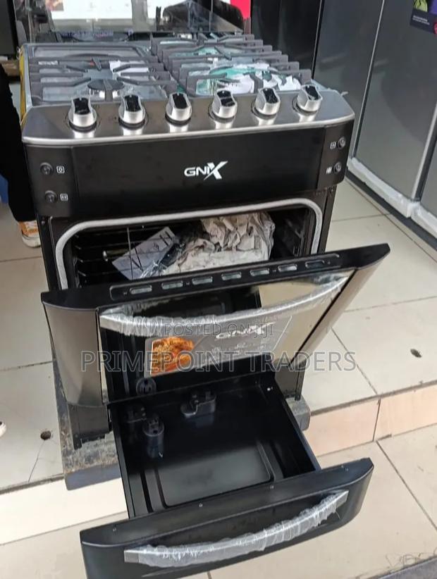 GNIX BLACK 60×60 Premium Cooker – Powerful 3 Gas + 1 Rapid Hotplate