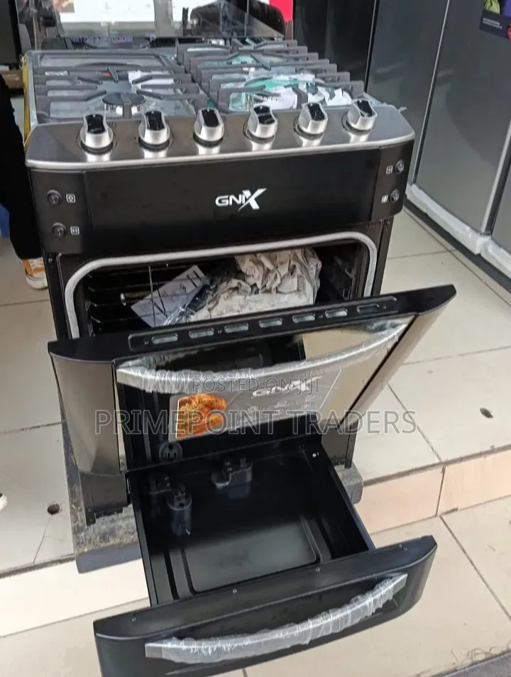 GNIX BLACK 60×60 Premium Cooker – Powerful 3 Gas + 1 Rapid Hotplate