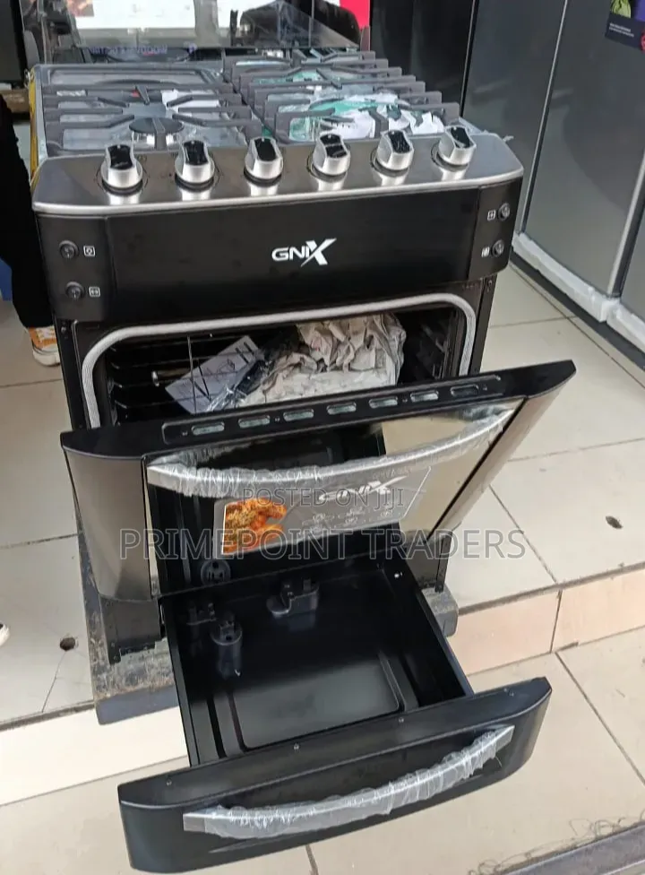 GNIX BLACK 60×60 Premium Cooker – Powerful 3 Gas + 1 Rapid Hotplate