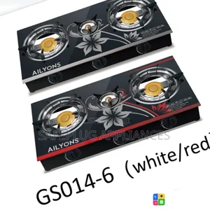 AILYONS 3-Burner Gas Stove – Elegant Glass Surface & Easy Cooking