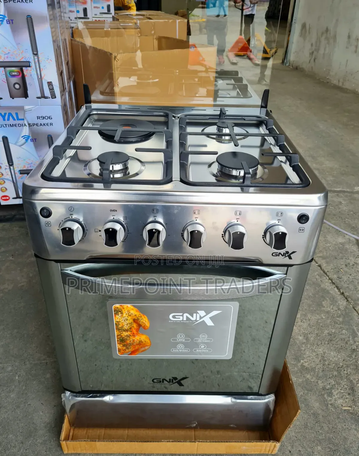 GNIX 3+1 60×60 Premium Cooker – Auto Ignition & Electric Oven