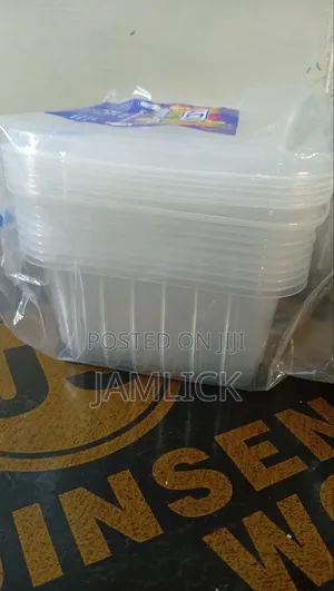10pcs 1000ml Clear Rectangular Food Storage Containers With Lids