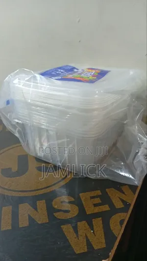 10pcs 1000ml Clear Rectangular Food Storage Containers With Lids