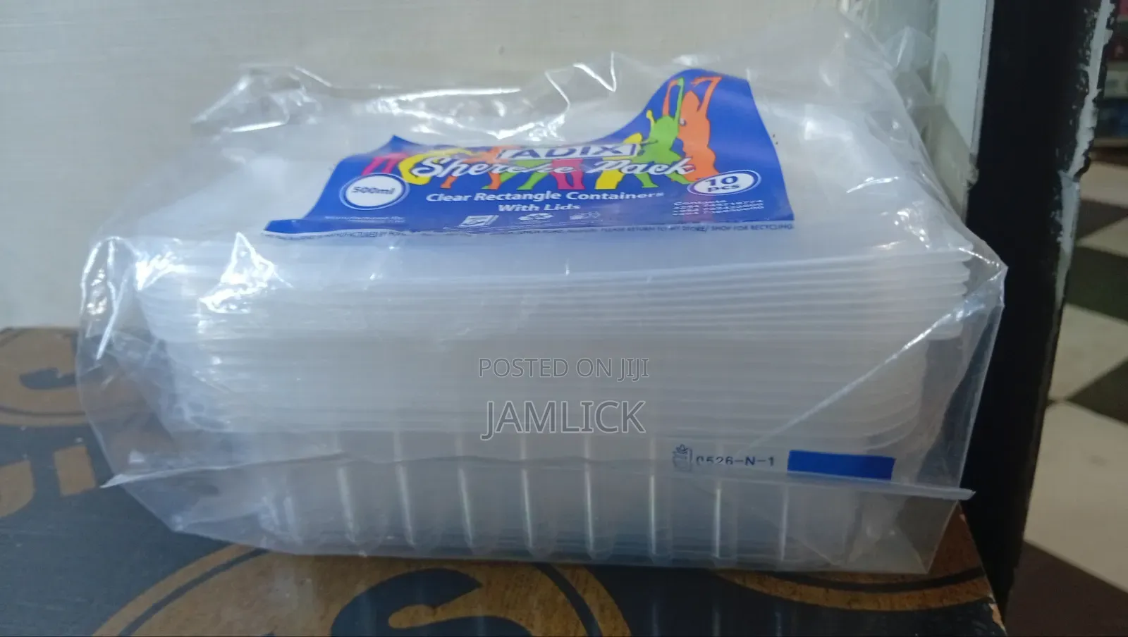 10pcs 1000ml Clear Rectangular Food Storage Containers With Lids