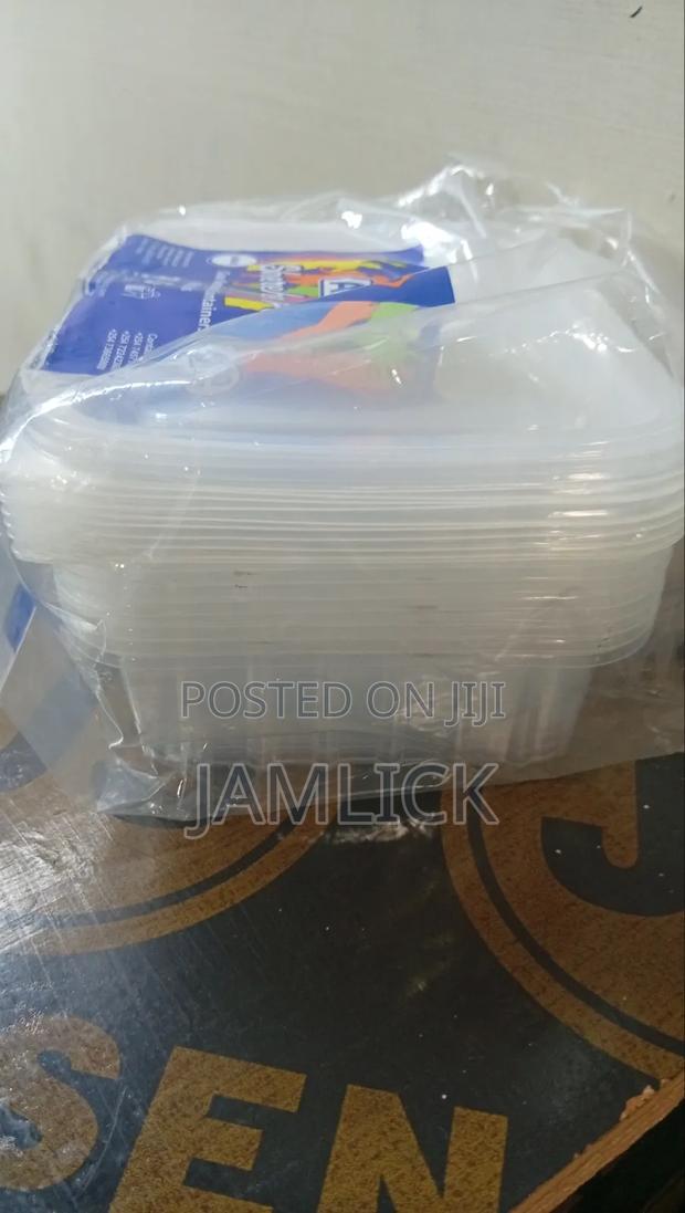 10pcs 500ml Clear Rectangular Containers With Lids