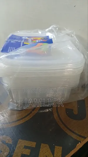 10pcs 500ml Clear Rectangular Containers With Lids
