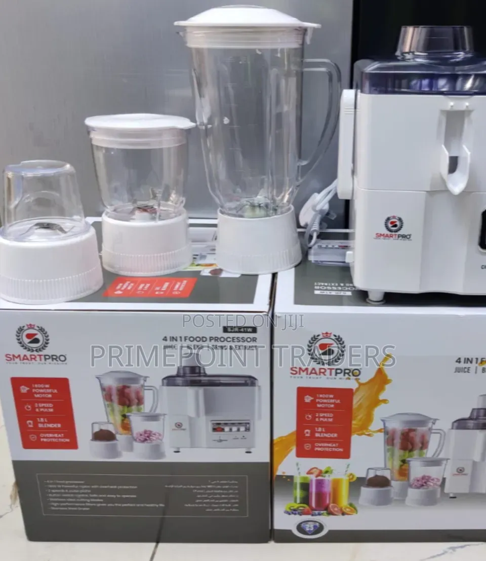 Smartpro 4-in-1 Juicer Food Processor – Juice, Blend, Grind & Extract